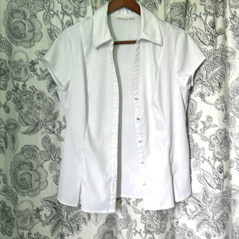Cato WOMAN L white short sleeve blouse